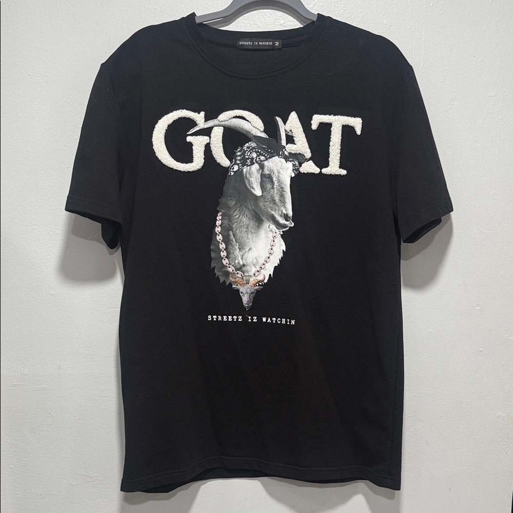 GOAT Black Graphic T-Shirt by